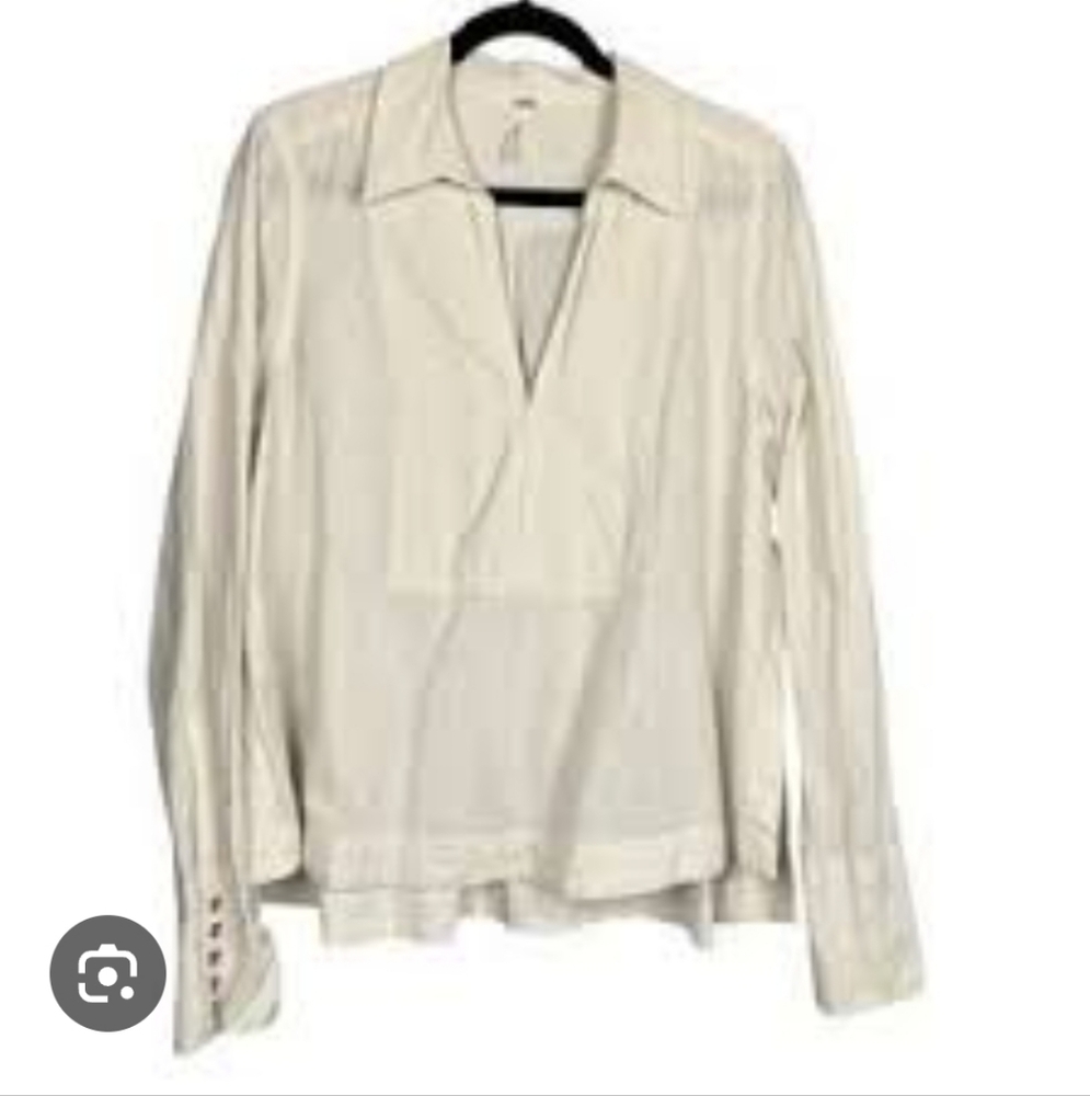 Free People Women's Cream Blouse